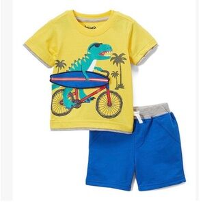 - Little Rebels Surfer dinosaur shorts & top